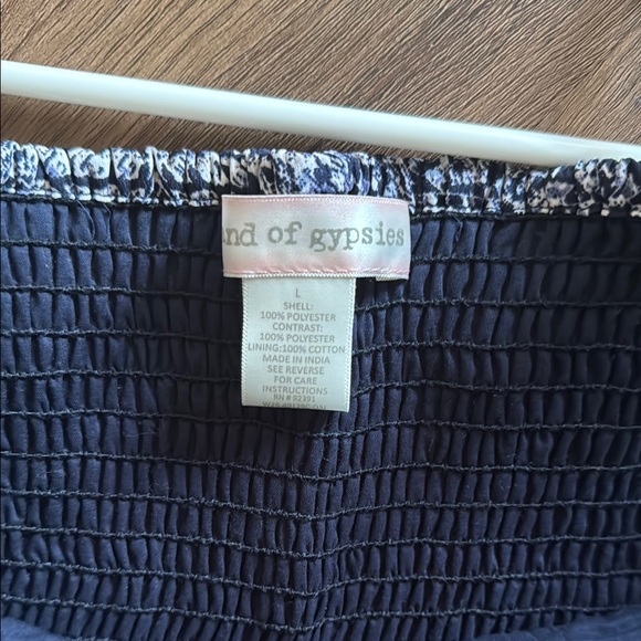 Band of Gypsies Blue and White Patterned Jumpsuit - Picture 8 of 8